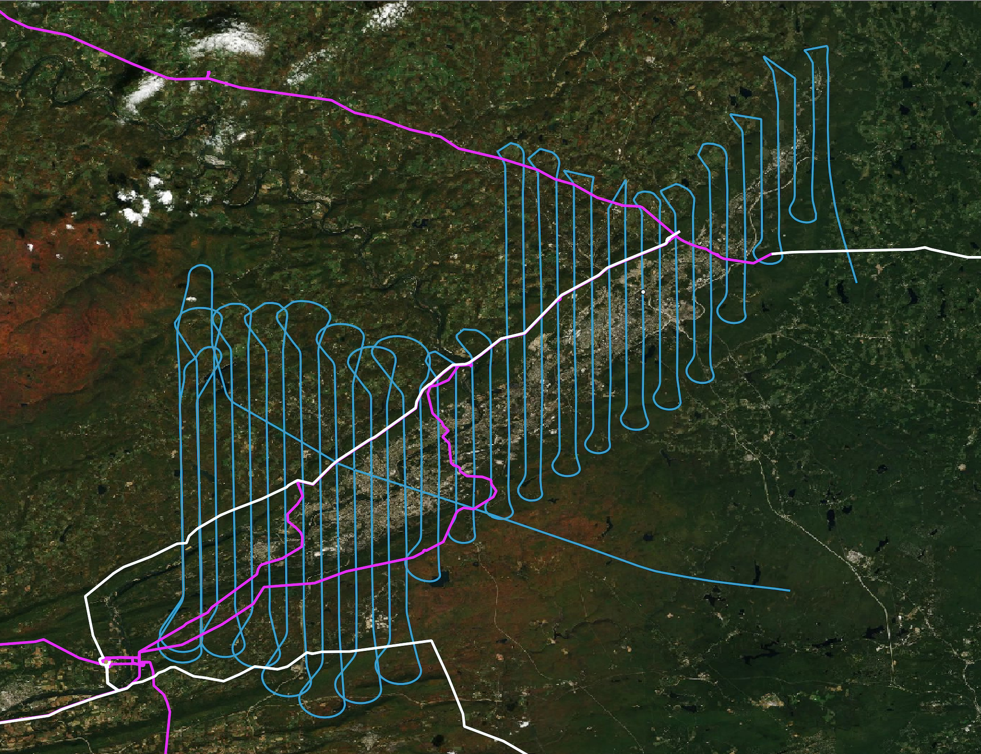 Flight Path + Power Lines