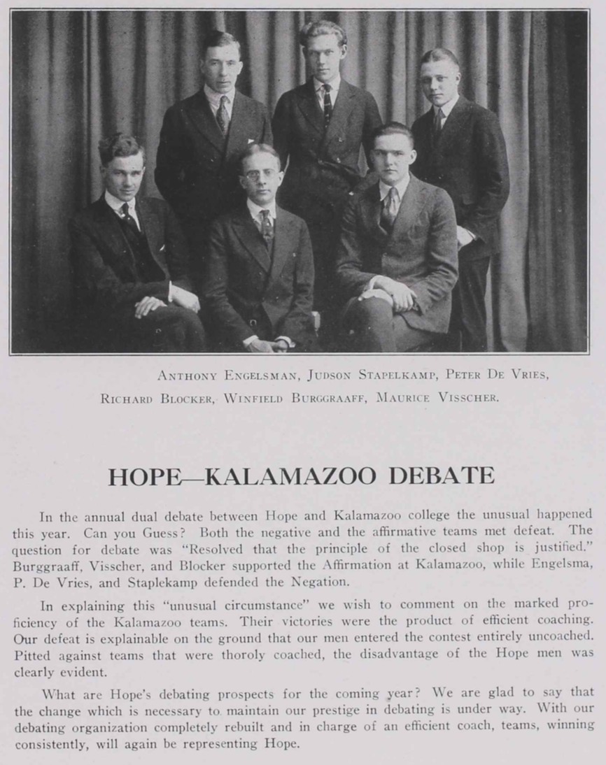 Debate Team 1922